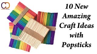 10 Genius & Easy Popsicle Craft Idea I Best use of Ice Cream Sticks I Creative Diaries