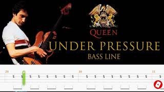 Queen - Under Pressure (Bass Line Tabs) By John Deacon