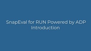 FREE or Ultra-Affordable Performance Management Software for RUN Powered by ADP Customers: SnapEval