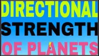 Directional Strength/ Disha Bal Of Planets in Astrology