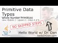 Java - Primitive Data Types - Whole Number Primitives - Mod 1, Les 1, Video 4 of 6
