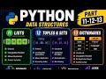 👉 Python Data Structures Explained 🔥 | Lists, Tuples, Sets, Dictionaries (Part 11,12,13)