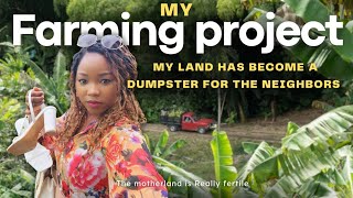 Farming in Africa: Snakes, Clearing the Land + Neighbors' Trash on my Land | Cameroon VLOG