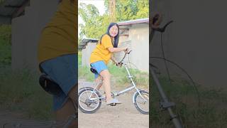 ป้าหัดดริฟื หน้าเหมือนแม่ป่าว?  #แผ่นดินนักปั่น #bike #fun #mountainbike