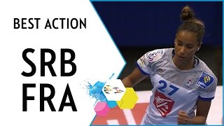 Why shoot past the goalie, if you can jump past her | Serbia vs France | EHF EURO 2016