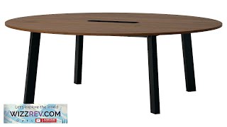 MITTZON IKEA Conference table round walnut veneer/black Review