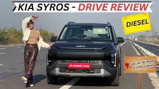 Kia Syros Diesel Drive Review + ADAS Features test | Syros Detailed Drive Review #kiasyros #kiasuv