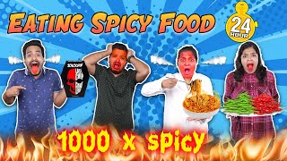 WORLD'S  MOST  SPICY FOOD FOR 24 HOURS CHALLENGE | SPICIEST FOOD CHALLENGE | HUNGRY BIRDS