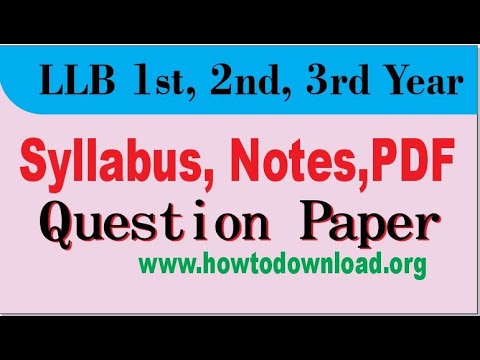 How To Download LLB Book Notes All Semester PDF 1st 2nd 3rd Year Online ...