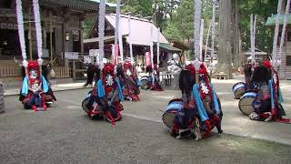 春日流落合鹿踊　疫病退散祈願奉納　2020 5 3（毘沙門天、三熊野神社）