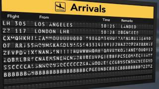 Airport Split Flap Board Arrivals with After Effects. Download free Template -  subscribe me!