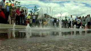 Wasserspiele sind eröffnet – Oberbürgermeisterin Bosch weiht Kulturplatz ein