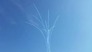 Canadian forces snowbirds beautiful fly by at the abbotsford airshow 2014.