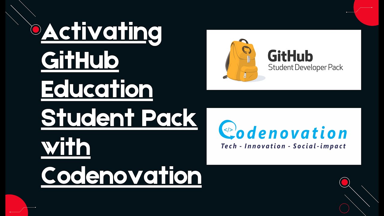 Activating GitHub Education Student Pack With Codenovation - YouTube