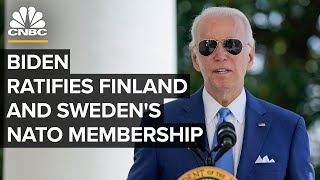 Biden signs ratification documents approving Finland and Sweden's NATO membership — 8/9/22