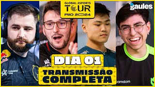Global Esports Tour Rio 2024 Dia 1 - Gaules AO VIVO COM IMAGENS DE GRAÇA!