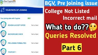 Bgv in cognizant || Pre joining formalities || All your doubts Part 6 #ctskit