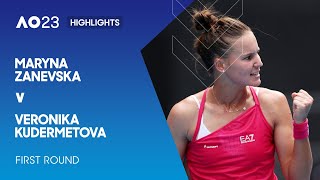 Maryna Zanevska v Veronika Kudermetova Highlights | Australian Open 2023 First Round
