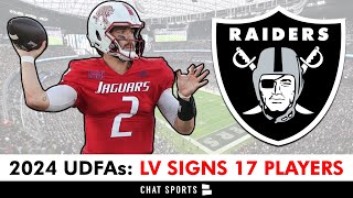 Raiders UDFA Tracker: Las Vegas Raiders Sign These UDFAs After The 2024 NFL Draft Ft. Carter Bradley