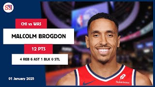 MALCOLM BROGDON 12 PTS vs CHI 01 Jan 24-25 WAS Highlights