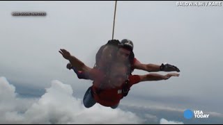 Weeks from death, skydive with kids completes dad's bucket list