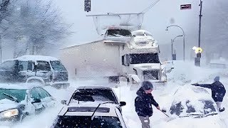 Сегодня во Франции хаос!! Сильный снегопад парализовал жизнь в Центральном массиве и Лозере