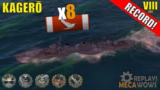 Destroyer Kagerō 8 Kills \u0026 161k Damage | World of Warships Gameplay