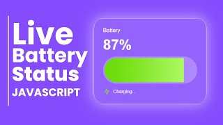 Create a Modern Battery Level Indicator with Percentage Using HTML, CSS & JavaScript