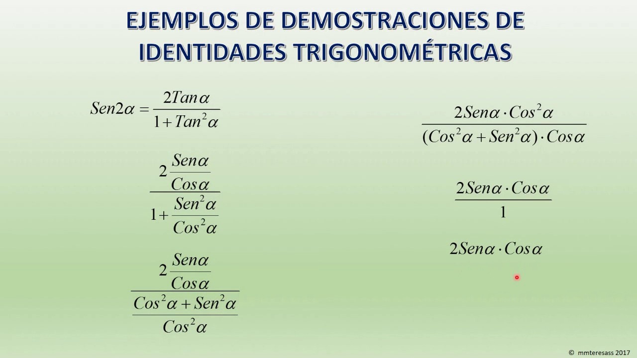 Identidades Y Ecuaciones Trigonométricas - YouTube