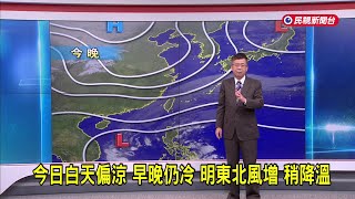 2025/1/2 今日白天偏涼 早晚仍冷 明東北風增 稍降溫－民視新聞