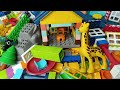 satisfying building blocks asmr marble run wild animals course part 71