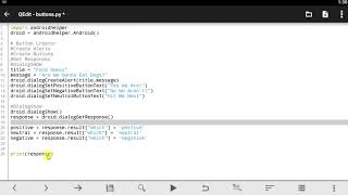 Qpython tutorial - 47 GET RESPONSE From Button Clicks