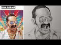 Aavesham Fahadh Faasil Drawing Easy / Aavesham Movie Drawing For Begginers / Arun ArtBook