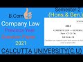 #Privi Creation#B.com semester-2 Company law Previous year question paper for hons.& gen (C.U)