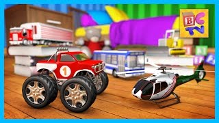 Learning Vehicles Names and Sounds for Kids Part 2 | Trucks, Helicopter and More