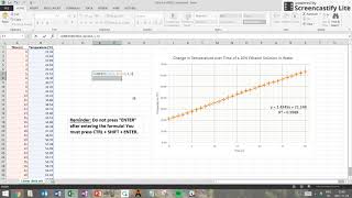 Using LINEST to determine the uncertainty on slope in Excel