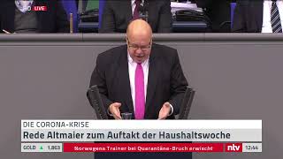 LIVE: Wirtschaftsminister Altmaier erklärt die Haushaltspläne seines Ministeriums