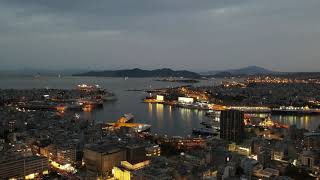 Day \u0026 Nighit 4K Piraeus #aerial