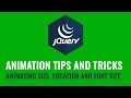 Animating Size, Location and Font Size with jquery