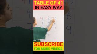 SIMPLE WAY TO WRITE TABLE OF 41 #pahade #table #easymathtricks #maths #viralvideo #multiplication