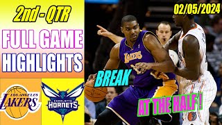 Los Angeles Lakers vs Charlotte Hornets FULL 2nd QTR Highlights (Feb 05, 2024) | NBA Highlights 2024