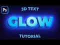 How to Make Glowing 3D Text in Photoshop | Tutorial