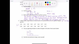 AP Stats Ch 4 Displaying and Summarizing Quantitative Data examples part 1