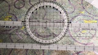 Plotting a course on a sectional map and determining the true course and distance.