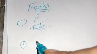 How to create Farha name Signature||AtoZsignature||Signatures||#atoz#atozsignature#sign#farha#videos