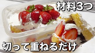 【超簡単】切って重ねるだけ！美味すぎるスコップケーキ