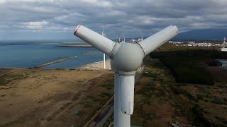 Wind Farm Demolition Work on the sea of Japan (tipping over method) 日本海側風力発電所 転倒工法 - 解体撤去工事