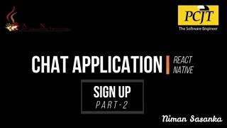 React Native Chat Application Development Part-2 Sign Up Process #react #reactnative #chatapp