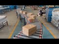 flexible roller conveyor for parcels loading