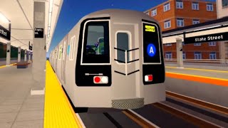 Roblox STS A/C: R110B train arrived and depart at State Street